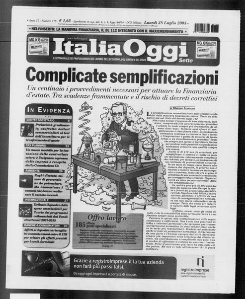 Italia oggi : quotidiano di economia finanza e politica